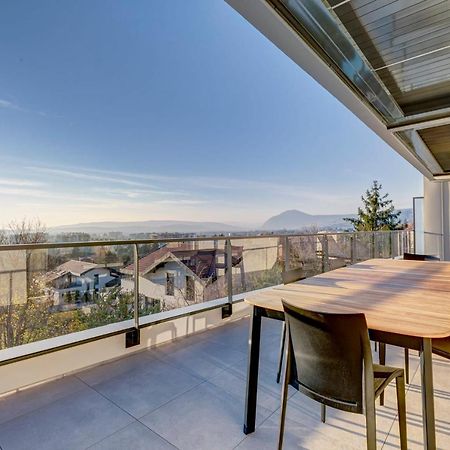 Serenity - 3 Bedroom Top Floor Apartment Parking & Lake View Terrace Annecy Esterno foto