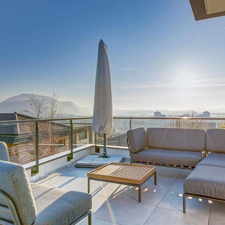Serenity - 3 Bedroom Top Floor Apartment Parking & Lake View Terrace Annecy Esterno foto